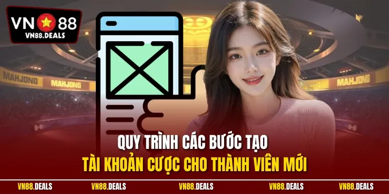 Quy trình các bước tạo tài khoản cược cho thành viên mới